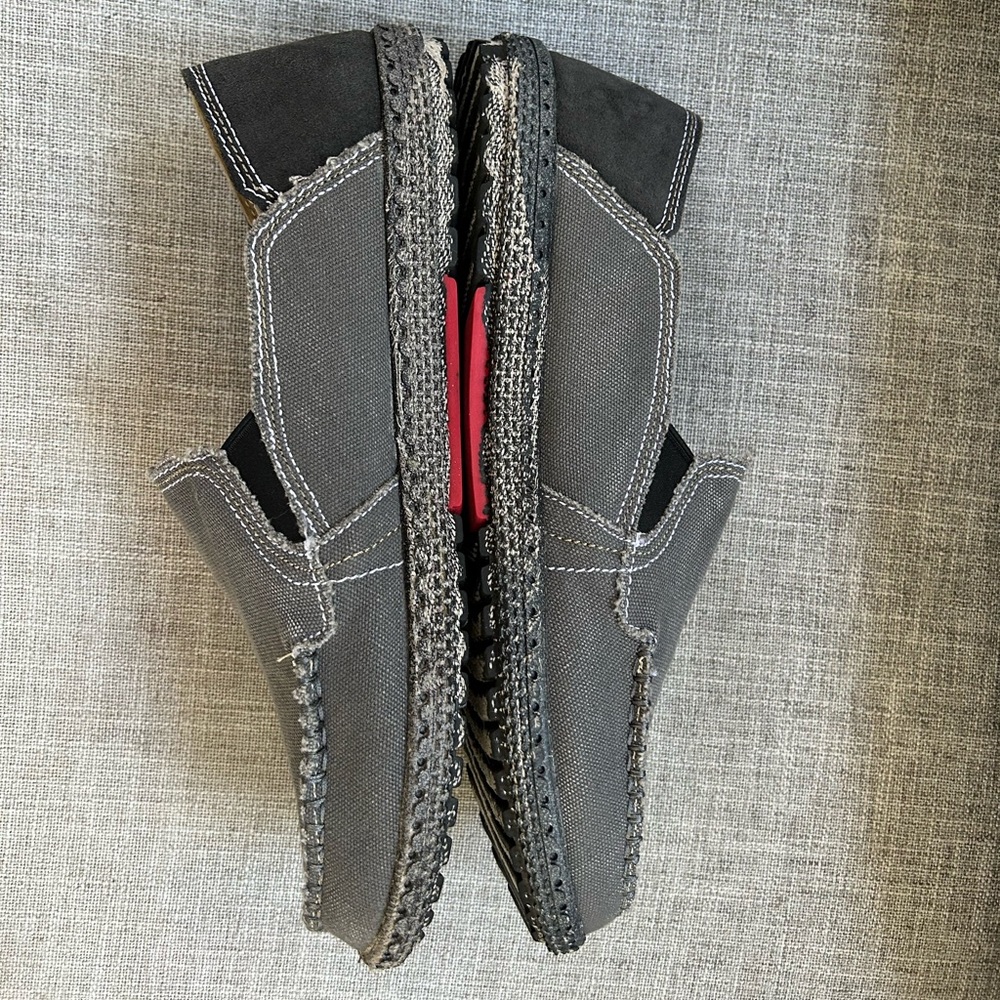 CASMAG Classics Men's Casual Cloth Canvas Gray Slip-On Loafers Size 45 (10.5)